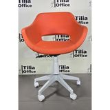 Tilia Office Tiliaoffice Monaco Çocuk Çalışma Koltuğu - Beyaz | Beyaz Ayak V8 - Turuncu