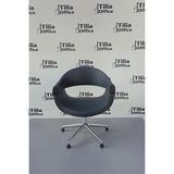 Tilia Office Tiliaoffice Vera Ofis Bekleme Koltuğu - Krom Konik Sabit Ayak - Siyah