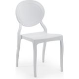 Tilia Rotus Polipropilen Sandalye - Bahçe, Balkon, Dış Mekan, Kafe, Restoran Için - Süt Beyaz