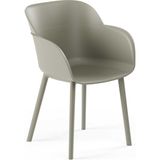 Tilia Shell-P Polipropilen Kollu Sandalye Çimento Gri - Bahçe, Balkon, Dış Mekan, Kafe, Restoran İçin