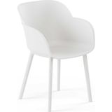 Tilia Shell-P Polipropilen Kollu Sandalye Süt Beyaz - Bahçe, Balkon, Dış Mekan, Kafe, Restoran İçin