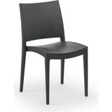 Tilia Specto Polipropilen Sandalye Antrasit - Bahçe, Balkon, Dış Mekan, Kafe, Restoran İçin