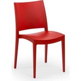 Tilia Specto Polipropilen Sandalye Kırmızı - Bahçe, Balkon, Dış Mekan, Kafe, Restoran İçin