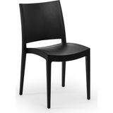 Tilia Specto Polipropilen Sandalye Siyah - Bahçe, Balkon, Dış Mekan, Kafe, Restoran İçin
