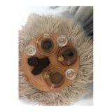 Tilia Yuvarlak Tatlı Sunum Ahşap Pizza Tabağı Sunum Tahtası Kesme Ve Sunum Tahtası 32 Cm