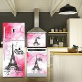 Tilki Dünyası 0034 Paris Buzdolabı-Bulaşık Makinesi-Ocak Arkası Sticker Set