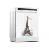 Tilki Dünyası 0062-BMAKN00039 Paris Bulaşık Makinesi Kapak Sticker
