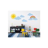 Tilki Dünyası 2291 Gökkuşağı Güneş Ve Bulutlar Bebek Çocuk Odası Duvar Sticker