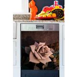 Tilki Dünyası BLSK000053 Kağıt Gül Bulaşık Makinası Kapak Stickerı