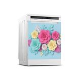 Tilki Dünyası Dekoratif Bulaşık Makinesi Kapak Sticker 0247