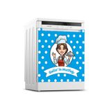 Tilki Dünyası Dekoratif Bulaşık Makinesi Kapak Sticker 0255