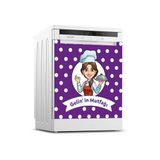 Tilki Dünyası Dekoratif Bulaşık Makinesi Kapak Sticker 0256
