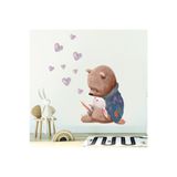 Tilki Dünyası Kitap Okuyan Sevimli Ayıcık Ve Tavşan Çocuk Odası Duvar Sticker