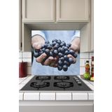 Tilki Dünyası Mutfak Ocağı Arkası Üzümler Sticker