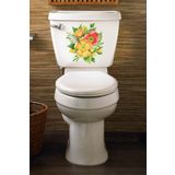 Tilki Dünyası Rengarenk Çiçekler Klozet Kapağı ve Banyo Sticker