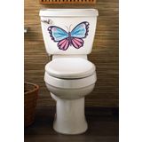 Tilki Dünyası Renkli Şirin Kelebek Klozet Kapağı ve Banyo Sticker