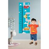 Tilki Dünyası Sevimli Arabalar Boy Cetveli Duvar Sticker