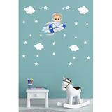 Tilki Dünyası Sevimli Astronot Çocuk Odası Duvar Sticker