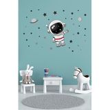 Tilki Dünyası Sevimli Astronot Uzayda Çocuk Odası Duvar Sticker
