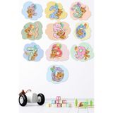 Tilki Dünyası Sevimli Ayıcıklar Sayılar Çocuk Odası Duvar Sticker