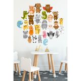 Tilki Dünyası Sevimli Hayvanlar Çocuk Odası Duvar Stickerı