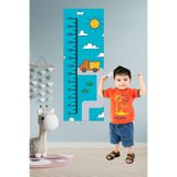 Tilki Dünyası Sevimli Kamyon Boy Cetveli Çocuk Odası Duvar Sticker
