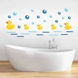 Tilki Dünyası Sevimli Ördekler Duşakabin ve Banyo Sticker