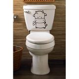 Tilki Dünyası Sevimli Su Aygırı Klozet Kapağı ve Banyo Sticker