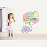 Tilki Dünyası TILKI-3073 Şirin Fil ve Balonlar Duvar Sticker