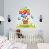 Tilki Dünyası TILKI-74819 Sevimli Tilki ve Balonlar Konsept Çocuk Odası Duvar Sticker