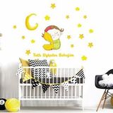 Tilki Dünyası TILKI-74829 Uyuyan Prenses Ay ve Yıldız Bebek ve Çocuk Odası Duvar Sticker