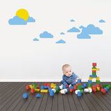 Tilki Dünyası TILKI-74964 Bulutlarda Güneş Bebek ve Çocuk Odası Duvar Sticker