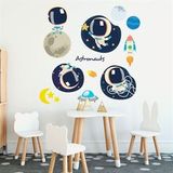 Tilki Dünyası TILKI-76286 Astronot Sticker Serisi Çocuk Odası Duvar Sticker