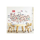 Tilki Dünyası WALLST0041 Eğitici Türkiye Haritası Bebek ve Çocuk Odası Duvar Sticker