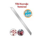 Tilki Kuyruğu Kemik Kesme Testeresi Et Paslanmaz Çelik Bıçak Buz Kesme Bıçağı Ağzı Ucu 30 Cm