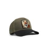 Tilki Logolu Cordura Siyah-Haki Trucker Şapka