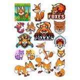Tilki Sticker Set-2 15 Parça Telefon, Tablet, Defter, Laptop Sticker