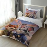 Tilki ve Tavşan Yatak Örtüsü M46 - 001-Renkli - 160 x 220 cm