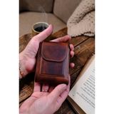 Tılsım Tekno HititPro Taba Isme Özel Hakiki Deri Cüzdan – El Yapımı, Kişiselleştirilebilir, 10 Kart Bölmeli, Ince ve Şık Tasarım, Erkek Minimal Cüzdan (8X10 Cm) - 43 Taba - Hitit Pro
