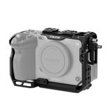 Tilta FX3 FX30 Kafes, HDMI Kablo Kelepçeli Sony FX30 FX3 ile Uyumlu Tam Kamera Kafesi Hızlı Çıkarma Plakası Soğuk Ayakkabı NATO Ray 1/4"-20 3/8"-16 Konumlandırma Pimli Dişli - Siyah TA-T16-FCC-B
