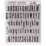 Tim Holtz yapışkan ıstampa setleri, anonymous, sanatsal aletler, lastik damga, büyük metin kırmızı