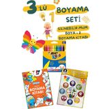 Timaş Çocuk 3-6 Yaş Için Muhteşem Bir Set Tam 2 Kitap+boya Evony Tongu Tude Sincap