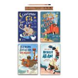 Timaş Çocuk Çantamdan Fil Çıktı - Uzaya Giden Tren - Benim Zürafam Uçabilir - Nohut Adam Set 4 Kitap