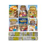 Timaş Çocuk Mert ile Kamil + Levent Tekli Kitaplar Serisi 6'lı Set + Matematik Öğreten Cetvel
