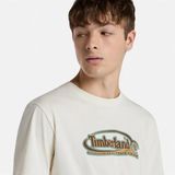 Timberland Big Oval Logo Tee Erkek T-Shirt - 001 - Beyaz