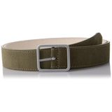 Timberland Erkek 35 mm Rev Canvas & Süet Deri Kemer Kemer, Humus., S