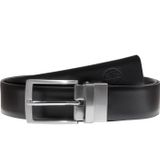Timberland Erkek 35 mm ters çevrilebilir kare tip kemer (1'li paket), Siyah, L