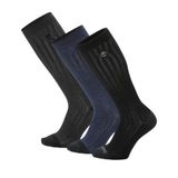 Timberland Erkek 3PP OTC Drop Needle Solid çorap (1 adet), Siyah, M
