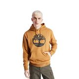 Timberland Erkek Core Logo P/O Hood Bb Sweatshirt, Buğday Botu/Siyah, M, Buğday Botu/Blck, M