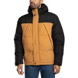 Timberland Erkek Dayanıklı Su Geçirmez Şişme Ceket, Siyah/Sarı, L
